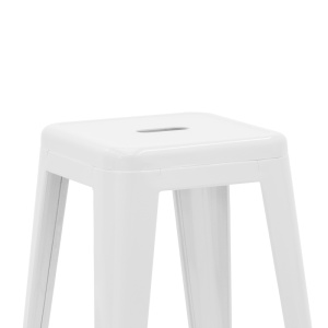 Taburet de bar pentru exterior, Model Utopia, culoare alb, Polipropilena, 42x42x76 cm - Img 4