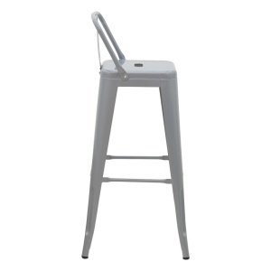 Taburet de bar pentru exterior, Model Utopia, culoare gri mat, Polipropilena, 42x42x97 cm - Img 10