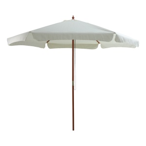 Umbrela de gradina, Model Trigo, culoare fildes, lemn si textil, D300 cm - Img 2
