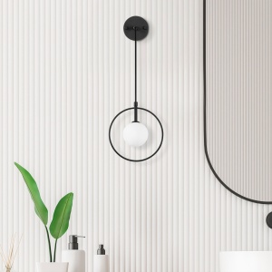 Aplica Geometri Negru 21x15x40-116 cm - Img 2