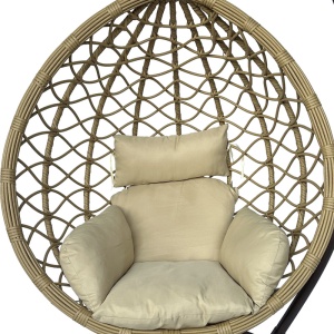 Balansoar de Gradina Model Lyere, Bej/Maro, 120x108x195 cm - Img 4