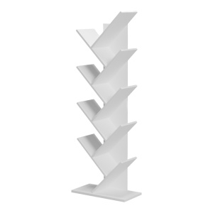 Bibliotecă Fyllo, alb, 50x25x141.5 cm - Img 3