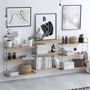 Bibliotecă Laba Stejar 85x216x20 cm - Img 2