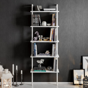 Biblioteca Model Paula, Alb, 60x174x22 cm - Img 2