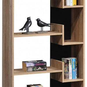 Biblioteca Pako World, Model Naya, 72x30x30x5 cm, Antracit/Natur - Img 2