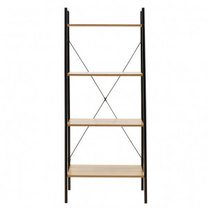 Biblioteca Pako World, Model Ramon, 60x23x23x5 cm, Stejar/Negru - Img 2