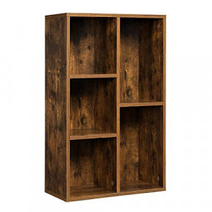 Biblioteca Vasagle, Model Ember, 80x50x24 cm, Maro rustic - Img 2