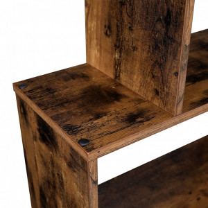 Biblioteca Vasagle, Model Reese, 70x24x190,5 cm, Maro Rustic - Img 5