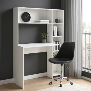 Birou Janson, alb, 113.2x40x141.8 cm