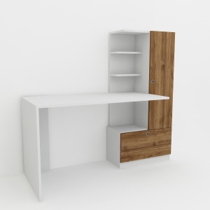 Birou Merinos Alb 120x73.8x61.8 cm - Img 3