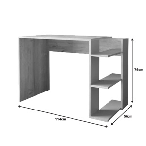 Birou Model Toska, Stejar/Bej nisip, 114x56x76 cm - Img 3