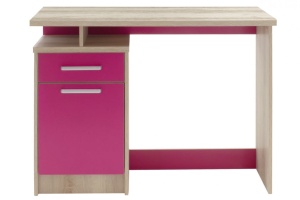 Birou pentru Copii Pako World, model Castillo, 100x75x55 cm, Stejar castillo/Roz - Img 4