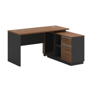 Birou profesional Model Oscar, Nuc/Antracit, 140x120x76 cm
