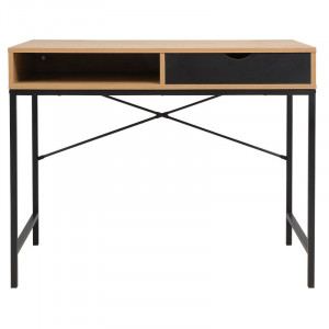 Birou Taco natural - negru 95x48x76cm - Img 2