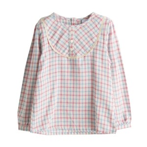 Bluza roz-ablastra in carouri Newness - Img 1