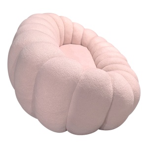 Canapea 3 Locuri Embrace, roz, 180x105x65 cm - Img 2