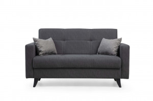 Canapea extensibila 2 locuri Nabulsi Gri inchis 127x46 cm - Img 4