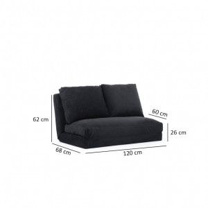 Canapea Extensibila, 2 Locuri Taida Black - Img 3