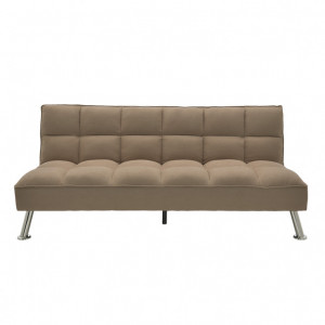 Canapea extensibila 3 locuri Rebel cu material textil de culoare bej-maro 189x92x82cm - Img 2