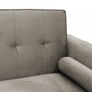Canapea extensibila 3 locuri Success catifea gri 190x80x84 cm - Img 5