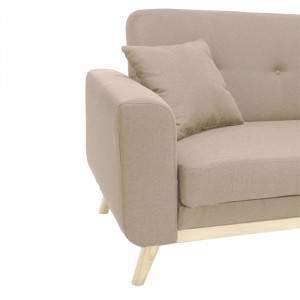 Canapea extensibila Carmelo - material textil bej 214x80x86 cm - Img 4