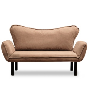 Canapea extensibila cu 2 locuri Model Chatto, Maro deschis - Img 3