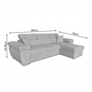 Coltar Comy Gri 286x160x75-90 cm - Img 8