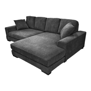 Coltar Cornerdo, gri inchis, 265x175x85 cm - Img 3