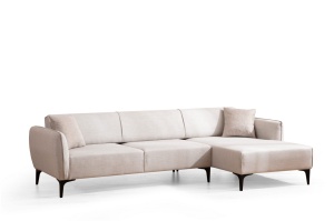 Colțar dreapta Belissimo Bej 270x140x67 cm - Img 5