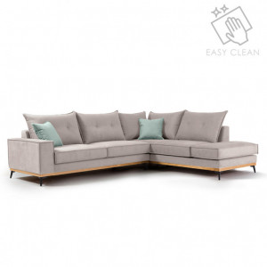 Coltar Stanga Luxury II Elephant - Ciel - Negru 290x235x90 cm - Img 1