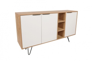 Comoda Model Clara, Stejar/Alb, 142x35.6x83 cm - Img 11