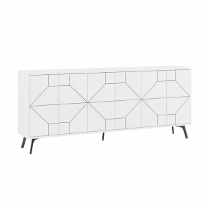 Comoda Model Dune, Alb, 184x35x77.4 cm - Img 5