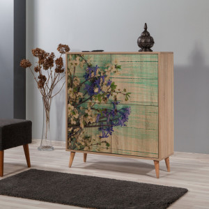 Comoda Model G62:G67, Stejar sonoma, 95x36x111 cm - Img 1