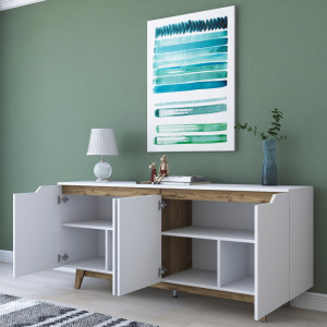 Comoda Model GD102, Alb/Nuc, 480x45x78.6 cm - Img 6