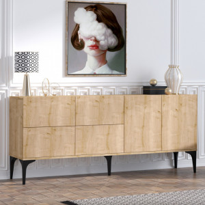 Comoda Model Laika, Stejar, 180x40x80 cm - Img 3
