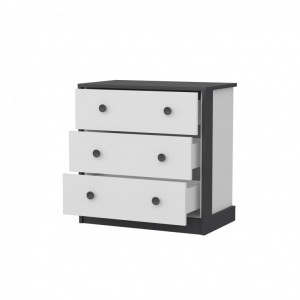 Comoda Model Life, Antracit/Alb, 72x42x74 cm - Img 8