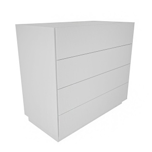 Comoda Model Lines, Alb, 90x45x81.6 cm - Img 4