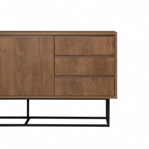 Comoda Model Ruba, Nuc/Negru, 140x36x72 cm - Img 7