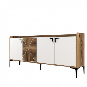 Comoda Model Venedik, Nuc/Alb, 180x35x78 cm - Img 6