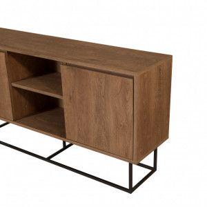 Comoda Model Zela, Nuc/Negru, 140x36x72 cm - Img 5