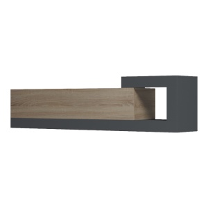 Comodă TV Flato, stejar sonoma/antracit, 150x29.5x38.5 cm - Img 5