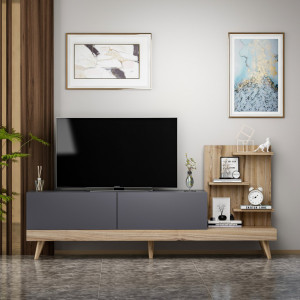Comoda TV Salvador, Model Dizayn, 180x82x37 cm, Nuc/Mov - Img 1