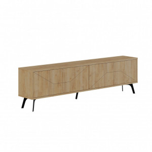 Comoda TV Salvador, Model Dune, 180x50x29.6 cm, Stejar - Img 5