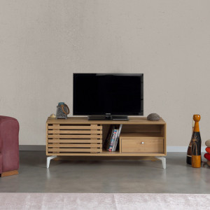 Comoda TV Salvador, Model Lulu, 100x50x41 cm, Nuc - Img 2