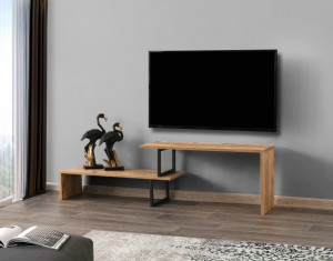 Comoda TV Salvador, Model Ovit, 153x44x30 cm, Pin - Img 2