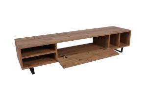Comoda TV Salvador, Model Safir, 160x35x40 cm, Pin atlantic - Img 11
