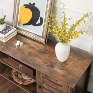 Comoda TV Vasagle, Model Rojas, 110x40x50 cm, Maro Rustic - Img 8