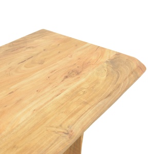 Consolă Mende, Lemn Masiv Acacia, Natural, 110x50x76 cm - Img 5