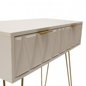 Consola Model Isla, Alb/Auriu, 80x39x74 cm - Img 5