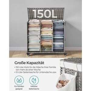 Cos de rufe Songmics Gri 70x36x66 cm - Img 6